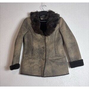 NWOT Regent Park Women’s Size M Faux Suede Fur Teddy Boho Hippie Y2K 90s